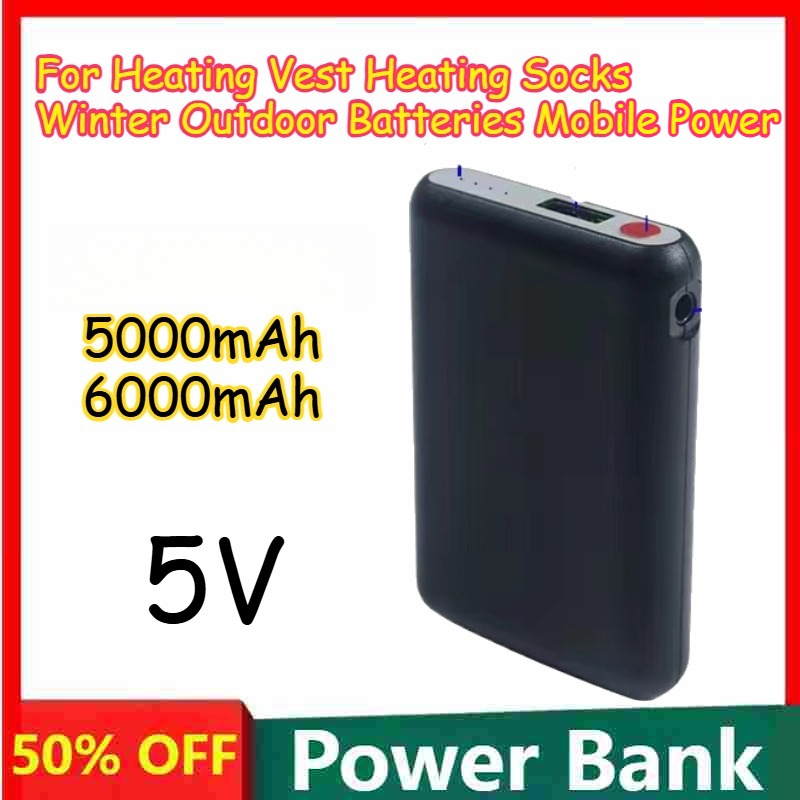 Heated Vest Battery - 5000mAh 6000mAh 5V recargable para chaleco