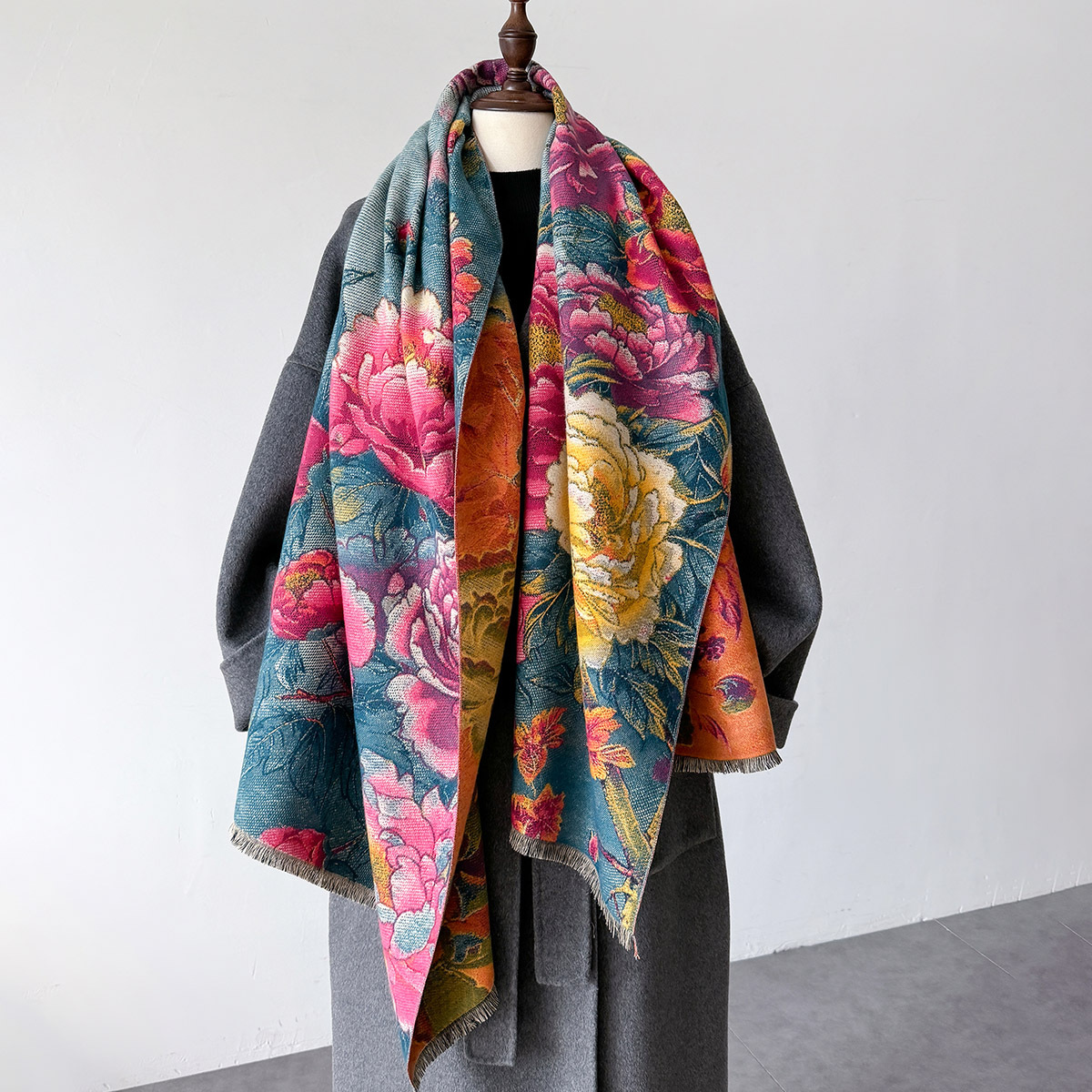 Cashmere Pashmina Wrap - Bufanda de Cachemira cálida para mujer,