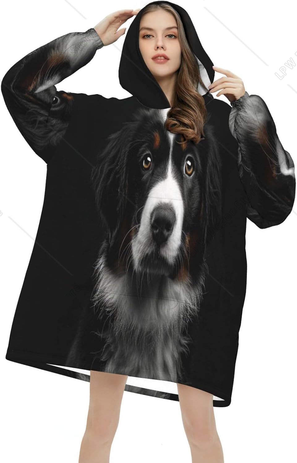 Sherpa Hoodie Fleece - Manta con Capucha para Perro Berner