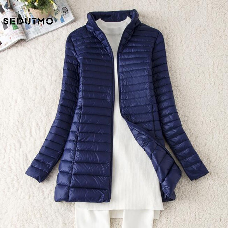 SEDUTMO-chaquetas largas de pl - Down Jacket Packable reseña y precio