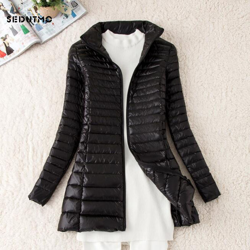 SEDUTMO-chaquetas largas de pl - Down Jacket Packable reseña y precio