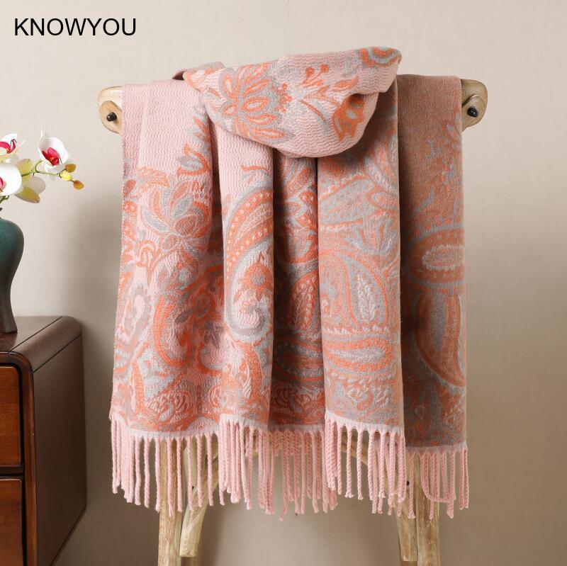 Reversible Jacquard cálido mez - Cashmere Pashmina Wrap reseña y precio