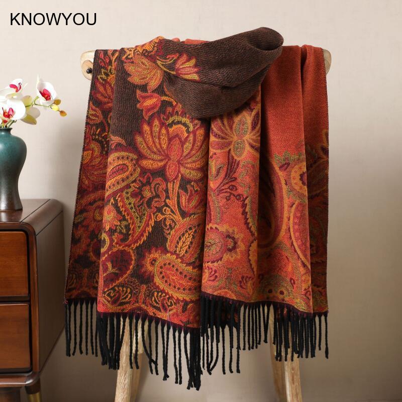 Reversible Jacquard cálido mez - Cashmere Pashmina Wrap reseña y precio